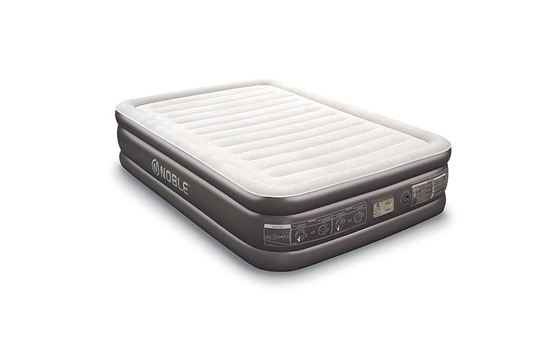 NOBLE QUEEN SIZE COMFORT DOUBLE HIGH RAISED AIR MATTRESS TOP INFLATABLE AIR 