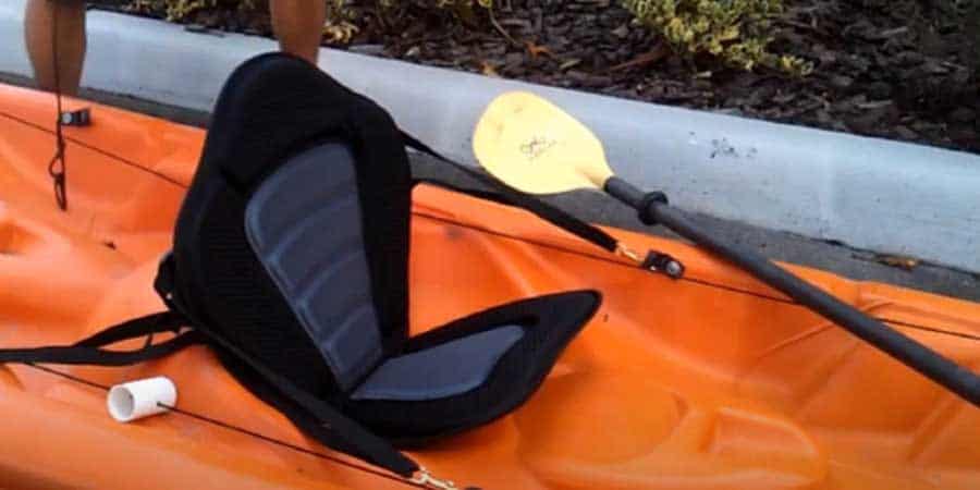 Pactrade Marine Adjustable Straps Black Gray Padded Deluxe Kayak Seat